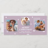 Carte Joyeux Noël Mr & Mrs 3 Photo Collage Moderne (Devant)