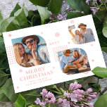 Carte Joyeux Noël Mr & Mrs 3 Photo Collage Moderne<br><div class="desc">Joyeux Noël Mr & Mrs. 3 Photo Collage Les Cartes de Noël Modernes et tendance présentent un collage photo de trois de vos photos préférées avec le texte "Joyeux Noël de la nouvelle Mr & Mrs" en élégant script rose. Personnalisez en modifiant le texte dans les zones de texte fournies....</div>