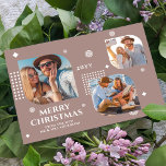 Carte Joyeux Noël Mr & Mrs 3 Photo Collage Moderne<br><div class="desc">Joyeux Noël Mr & Mrs. 3 Photo Collage Les Cartes de Noël Modernes et tendance présentent un collage photo de trois de vos photos préférées avec le texte "Joyeux Noël de la nouvelle Mr & Mrs" en élégant script blanc. Personnalisez en modifiant le texte dans les zones de texte fournies....</div>