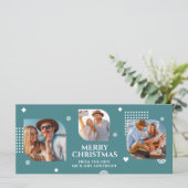 Carte Joyeux Noël Mr & Mrs 3 Photo Collage Moderne (Debout devant)