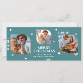 Carte Joyeux Noël Mr & Mrs 3 Photo Collage Moderne (Devant)