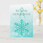 Carte Joyeux Noël Myasthenia Gravis Warrior Holiday (Fleur jaune)