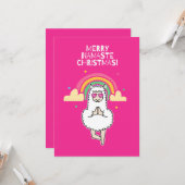 Carte Joyeux Noël Namaste (Devant/Arrière en situation)