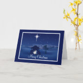 Carte Joyeux Noël Nativité (Fleur jaune)