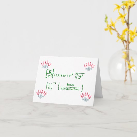 Carte Joyeux Noël nerd (Fleur jaune)