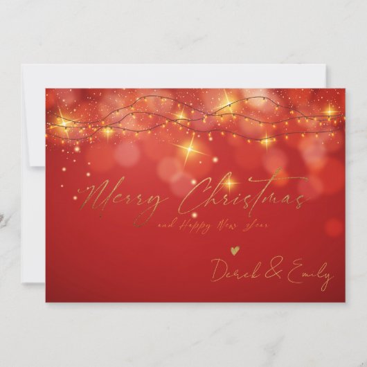 Carte Joyeux Noël Nouvel An Fête de Noël (Devant)