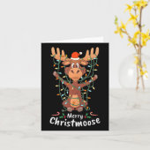 Carte Joyeux Noël Oie de Noël Oie de Noël Lumières des a (Fleur jaune)