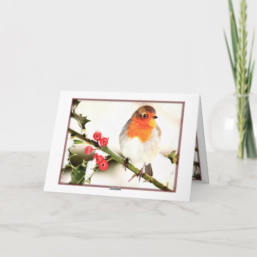 Carte Joyeux Noël Oiseau de Noël (Dos)