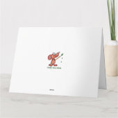 Carte Joyeux Noël Oiseau Rouge Cardinal Cœur (Dos)