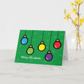 Carte Joyeux Noël Ornements Gold Star Salutation (Fleur jaune)