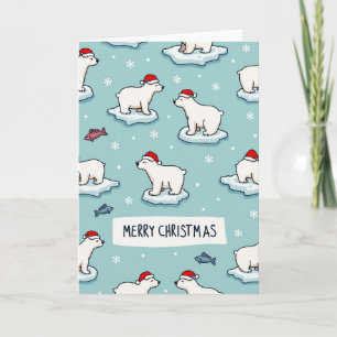 Carte Joyeux Noël Ours Polaires