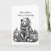 Carte Joyeux Noël Ourson (Devant)