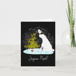 Carte Joyeux Noël - Ourson mignon pingouin Noël