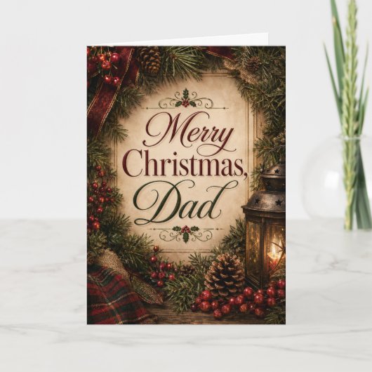 Carte Joyeux Noël Papa (Devant)