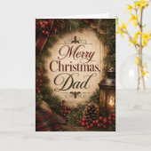 Carte Joyeux Noël Papa (Fleur jaune)