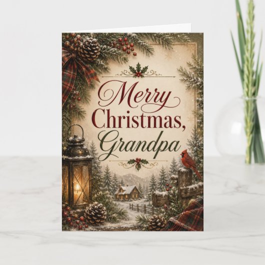 Carte Joyeux Noël Papi (Devant)