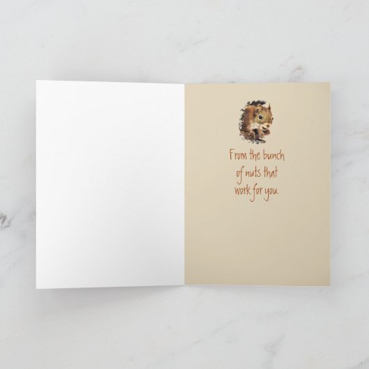 Carte Joyeux Noël Patron de notre part à tous les écrous (Intérieur)