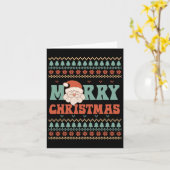 Carte Joyeux Noël Père Noël (Fleur jaune)