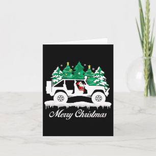 Carte Joyeux Noël Père Noël Conduite 4x4 Hors route Ve
