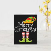 Carte Joyeux Noël Père Noël Elf Squad Reindeer Funny Xma (Fleur jaune)