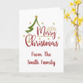 Carte Joyeux Noël personnalisé (Fleur jaune)