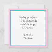 Carte Joyeux Noël Personnalisé De Notre Maison (Dos)