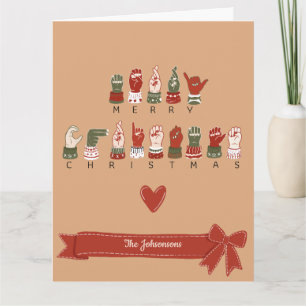 Carte Joyeux Noël personnalisé en ASL Cozy