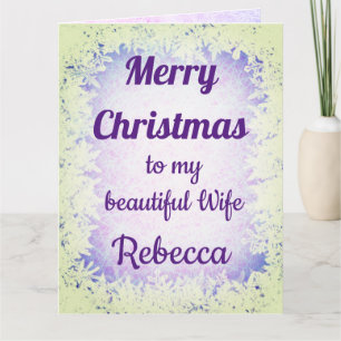 Carte Joyeux Noël personnalisé Épouse