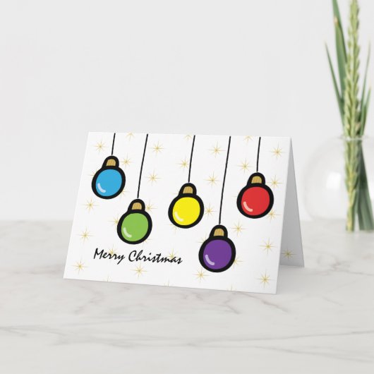 Carte Joyeux Noël personnalisé Ornements (Devant)