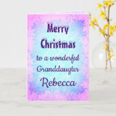 Carte Joyeux Noël, petite-fille personnalisée (Fleur jaune)