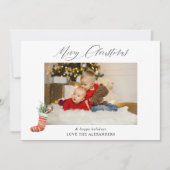 Carte Joyeux Noël & Photo de bas (Devant)