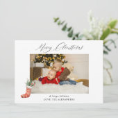 Carte Joyeux Noël & Photo de bas (Debout devant)
