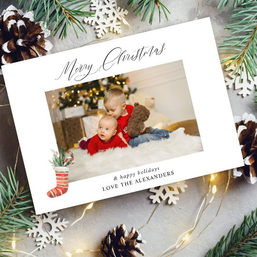 Carte Joyeux Noël & Photo de bas
