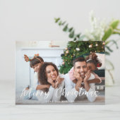 Carte Joyeux Noël Photo de script amusant (Debout devant)