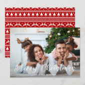 Carte Joyeux Noël Photo de script amusant (Devant / Derrière)
