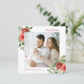 Carte Joyeux Noël Photo de vacances d'hiver (Debout devant)