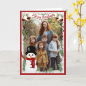 Carte Joyeux Noël Photo Holiday (Fleur jaune)