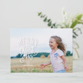 Carte Joyeux Noël Photo Holiday (Debout devant)
