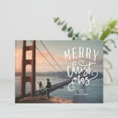 Carte Joyeux Noël Photo Holiday (Debout devant)