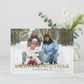 Carte Joyeux Noël Photo Holiday encadrée (Debout devant)