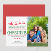 Carte Joyeux Noël Photo Holiday | Noël (Devant / Derrière)