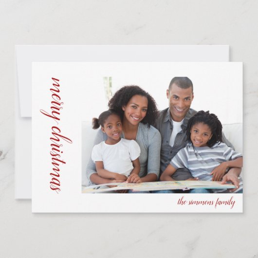 Carte Joyeux Noël photo personnalisée | Vacances (Devant)