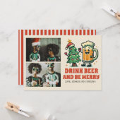 Carte Joyeux Noël photo Super Noël (Devant/Arrière en situation)