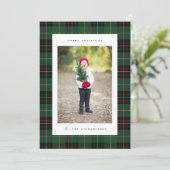 Carte Joyeux Noël Plaid | AJOUTER VOTRE PHOTO FAMILIALE (Debout devant)