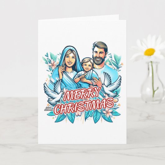 Carte Joyeux Noël plié (Petite plante)