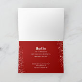 Carte Joyeux Noël Poinsettias Merci d'affaires (Intérieur)