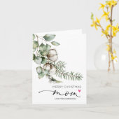 Carte Joyeux Noël Pour Maman Mère De La Fille (Fleur jaune)