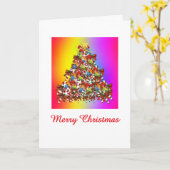 Carte Joyeux Noël Rainbow Holiday (Fleur jaune)