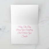 Carte Joyeux Noël rose (Intérieur)