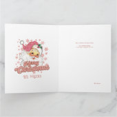 Carte Joyeux Noël rose rétro typographie Santa Claus (Intérieur)